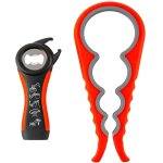 Ouvre bo�te manuel, ouvre bocal multifonctionnel 5 en 1 d�capsuleur multi kitchen tool(rouge)