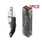 Ouvre - bouteille en acier inoxydable avec manche en bois, tire - bouchon, cl� de table de bar, broyeur ...