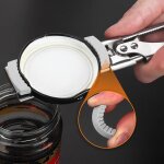 Ouvre - bouteille manuel rglable en acier inoxydable, accessoires de cuisine, couvercle multifonctionnel ...