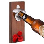 Ouvre - bouteille mural avec attrape - bouchon magntique, support pour rfrigrateur avec aimants goodnice ...