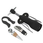 Ouvre bouteille rotatif multifonction en acier inoxydable, bouchon, bouchon, accessoires de vin, kit, ...