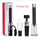 Ouvre - bouteille de vin 4 en 1, enseemble cadeau, coupe - feuille, bouchon sous vide, verseur de vin, ...