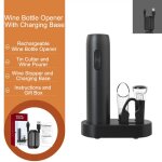 Ouvre - bouteille de vin electrique aste avec base de charge, tire - bouchon automatique, gadgets de ...