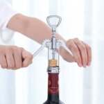 Ouvre - bouteille de vin rouge portable en acier inoxydable, tire - bouchon en métal de type aile, tire ... Ouvre - bouteille de vin rouge portable en acier inoxydable, tire - bouchon en métal de type aile, tire ...