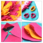 P�tales chien tapis d'alimentation chien tapis confortable petit / grand chien coussin de formation nez ...