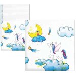 P'tit clown re22513 - lot de 20 serviettes anniversaire licornes