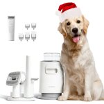 P0 pro aspirateur poil de chien, 48db ultra silencieuse, tondeuse chien poil long epais professionnelle, ...