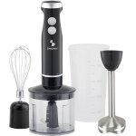 P102fru151 mixeur plongeant 4 en 1, mixeur multifonction avec hachoir de 500 ml, fouets, verre de 700 ...
