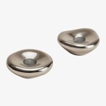Pack de 2 chandeliers en aluminium nibs gris chrom�