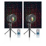 Pack de 2 jeux de lumi�re ext�rieurs outdoor - t�l�commande - d�coration - f�te - n�el - devanture maison ...