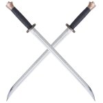Pack 2 sabres en polypropylene katana argent epee ninja epee entrainement combat d�coration