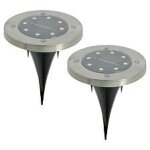 Pack de 2 spots solaires encastrables 2 x 12 lumens - ez solar Pack de 2 spots solaires encastrables 2 x 12 lumens - ez solar