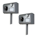 Pack 2 x garden protector 3 rpulsif jardin anti chien chat renard lapin fouine ultrasons wk0055