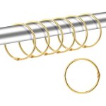 Pack de 20 crochets de rideau de douche ronds or