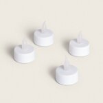 Pack 4 bougies led mini a piles hobley blanc