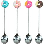Pack de 4 cuillres a mlanger cuillre a caf beignet mignon en acier inoxydable petites cuillres a ...