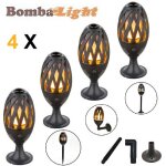 Pack 4 lampes led de jardin effet flamme bombalight Pack 4 lampes led de jardin effet flamme bombalight