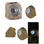 Pack de 5 lumi�res de jardin solaire 3 leds en forme de rocher batterie: solaire + 2x aa incl.