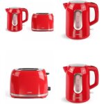 Pack bouilloire lectrique sans fil 1, 7l + grille - pain 2 fentes rouge 3 fonctions avec tmoins led ...