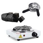 Pack chicha mkm avec charbon coco + syst�me de chauffe charbon + allume plaque �lectrique