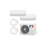 Pack climatiseur reversible bi - split airton - a poser soi - meme - 2500w - 2500w - readyclim 2x4m