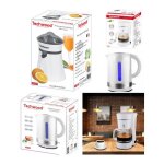 Pack dejeuner cafeti�re machine � caf� blanche 6 tasses 650w + presse fruit blanc + bouilloire 1l7 blanche ...