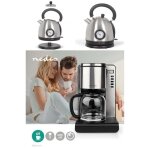 Pack dejeuner cafetière machine à café programmable lcd inox 1. 5l 1000w + bouilloire retro inox 1l8 ... Pack dejeuner cafetière machine à café programmable lcd inox 1. 5l 1000w + bouilloire retro inox 1l8 ...