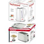 Pack dejeuner - techwood - bouilloire �lectrique blanche 1l 1600w + grille - pain blanc 2 fentes 700w ...