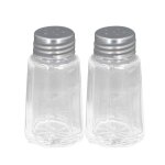Pack de deux sali�res poivri�res en verre avec etiquette ultra compact alpina transparent
