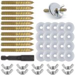 Pack of 10 branch screws, perch mounting kit, perch parrot cages and bird accessories for fixing perches, ...
