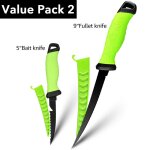 Pack de valeur 2 - couteau a dsosser en filet de poisson couteau de pche couteaux de cuisine pour couteau ...