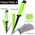 Pack de valeur 4 - couteau a dsosser en filet de poisson couteau de pche couteaux de cuisine pour couteau ...