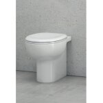 Pack wc sans bride rimless  poser paros - avec abattant  frein de chute - blanc - blanc - -