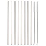 Pailles a boire en acier inoxydable 304, ensemble de paille en mtal rutilisable avec sac de brosse ...
