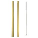 Paille a boire réutilisable en acier inoxydable 304, grande paille métallique de 12mm pour perles de ... Paille a boire réutilisable en acier inoxydable 304, grande paille métallique de 12mm pour perles de ...