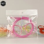 Pailles souples drôles en plastique pour enfants, verres a boire bricolage, tube d'art flexible unique, ... Pailles souples drôles en plastique pour enfants, verres a boire bricolage, tube d'art flexible unique, ...