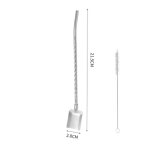 Paille a th au lait avec tuyau d'aspiration, cuillre a caf, filtre a eau, ustensiles de bar a vin, ...