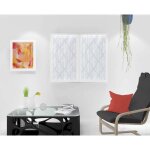 Paire de brise bise 45x90 cm maud blanc, par soleil d'ocre