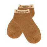 Paire de socquettes paillettes brunette femme
