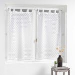 Paire de voilages ad�le - 60 x 90 cm - blanc