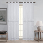 Paire de voilages macram� pour baie vitr�e