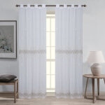 Paire de voilages macram� pour baie vitr�e