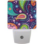 Paisley bandana color� veilleuse d�corative automatique cr�puscule a l'aube capteur led lampe de sommeil ...