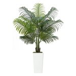 Palmier artificiel areca - duoku - 1, 5 m - arbre d�coratif faux areca pour maison, bureau et espaces ...
