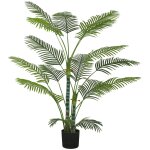 Palmier artificiel - plante artificielle h. 175cm - 4 pieds 16 feuilles grand r�alisme - pot inclus