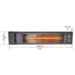 Palram - chauffage infrarouge extrieur 1800w noir - 705782