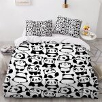 Panda housse de couette x imprim�� d animaux de dessin anim�� parure de lit personnes ado fille enfants ...