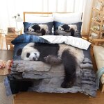Panda microfibre douce facile d'entretien housse de couette de parure de convient �� toutes les personnes ...