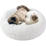 Panier chat chien lit rond pour chats chiens peluche coussin pour animaux de compagnie moelleux paniers ...