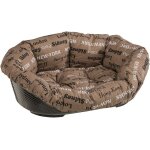 Panier chien et chat avec coussin sofa' 4 en coton lavable, lit pour chien et chat en plastique rembourr, ...